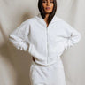 Perfect White Tee Sean Zip Up Hoodie in White