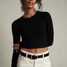 Perfect White Tee Sienna Top in True Black