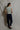 Perfect White Tee Sloane French Terry Sweatshirt in Teal Navy Stripe