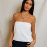 Perfect White Tee Talula Rib Tube Top in White