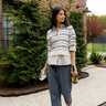 Perfect White Tee Ximena Sweater in Oatmeal Turbulence Stripe
