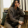 Perfect White Tee Ziggy Sweatshirt in Dark Olive