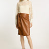 Peyton Skirt in Tobacco Vegan Leather