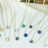 Pharao Single Stone Drop Necklace in Gold - Estilo Boutique