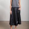 Pharaoh Claudia Skirt in Faux Leather in Black