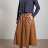 Pharaoh Claudia Skirt in Faux Leather in Chestnut