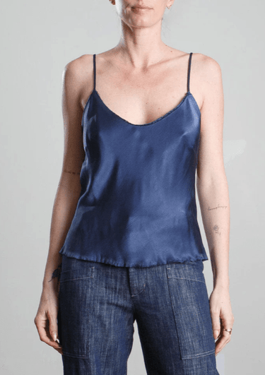 Pharaoh Dawn Cami in Vintage Satin in Steel - Estilo Boutique