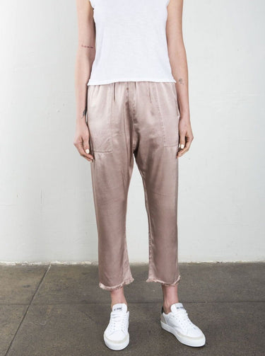 Pharaoh Erika Pant in Vintage Satin in Nude - Estilo Boutique