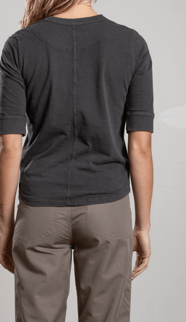 Pharaoh Giada Slim Crew in Supima Slub in Vintage Black