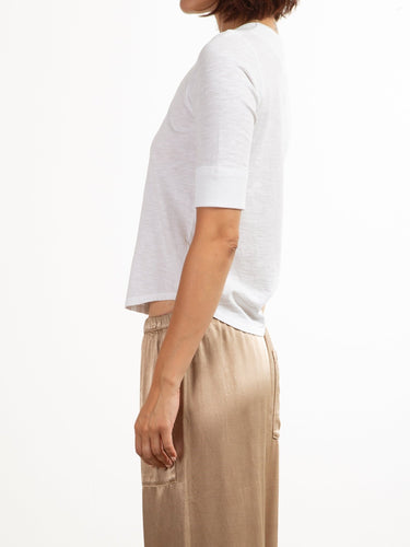 Pharaoh Giada Slim Crew in Supima Slub in White