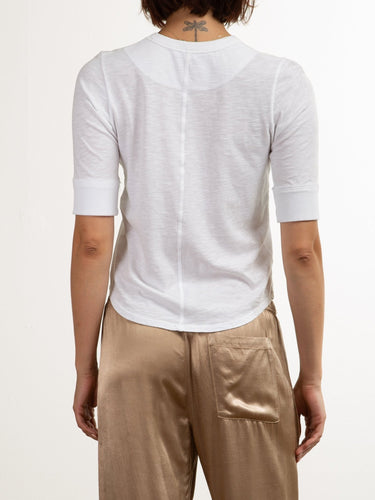 Pharaoh Giada Slim Crew in Supima Slub in White