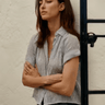 Pharaoh Halle Shirt in Marin Stripe Washed Black