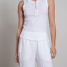 Pharaoh Kiera Tank in Supima Slub in White