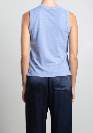 Pharaoh Liv Tank in Supima Slub in Blue Jay
