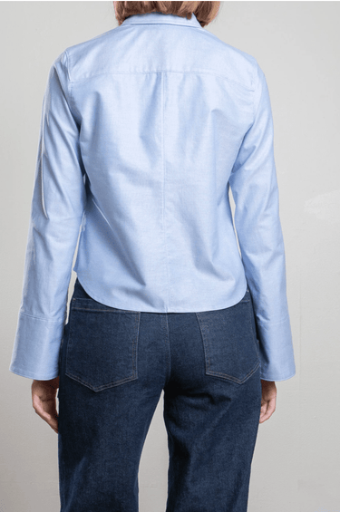 Pharaoh Monty Shirt in Spanish Oxford in Banker Blue