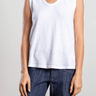 Pharaoh Muscle Shell in Supima Slub in White