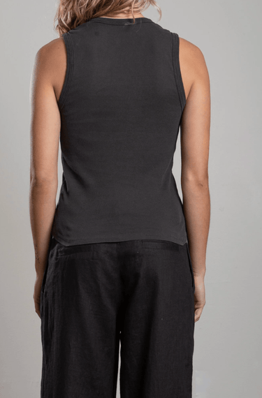 Pharaoh oan Tank in Lightweight Rib in Vintage Black