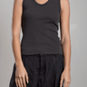 Pharaoh oan Tank in Lightweight Rib in Vintage Black