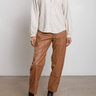 Pharaoh Torrance Pant in Faux Leather in Chestnut