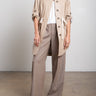 Pharaoh Tracy Jacket in Faux Leather in Biscotti