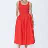 Pistola Alessia Smocked Drop Waist Dress in Maraschino