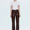 Pistola Cassie Super High Rise Straight in Tobacco Croc