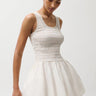Pistola Ilona Bubble Hem Dress in Soft White