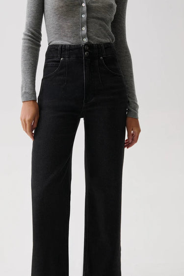 Pistola Lana High Rise Ultra Wide Leg Jean in Jetset