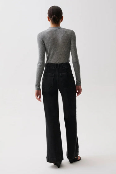 Pistola Lana High Rise Ultra Wide Leg Jean in Jetset