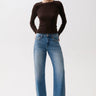 Pistola Lexi Mid Rise Bowed Straight in Star Studded