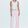 Pistola Lexi Mid Rise Bowed Straight Leg Jean in Blush