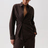 Pistola Mila Button Down Wrap Top in Hot Toddy