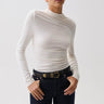 Pistola Nathalia Draped Mock Neck in Soft White