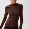 Pistola Nathalia Draped Mock Neck in Woodland