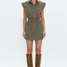 Pistola Rosie Mini Dress in Dark Olive - Estilo Boutique