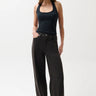 Pistola Sydney High Rise Linen Bowed Wide in Bristol Black