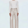 Pistola Tate Bowed Wide Leg Jean in Champagnee Luster