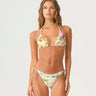 PQ Swim Embroidered Tie Side Bottom in Paradise Bloom