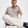 Rag & Bone Dalton Jacquard Shirt in Pale Taupe Valentine Stripe