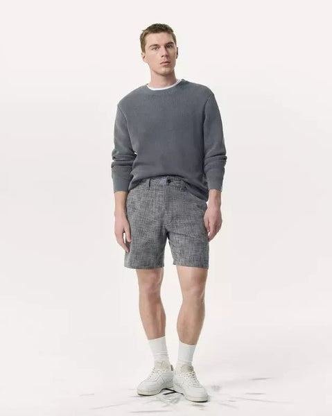 Rag & Bone Haydon Straight Fit Italian Tweed Shorts in Navy Multi