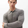 Ragg & Bone Crawford Wool - Cashmere Polo Sweater in Brown