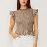 Rails Bryn Top in Brown Stripe