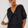 Rails Catalene Embroidery Top in Black