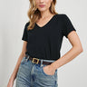 Rails Classic V - Neck T-Shirt in Black - Estilo Boutique