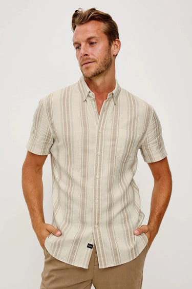 Rails Fairfax Shirt in Heather Dune Stripe
