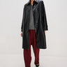 Rails Hills Coat in Faux Leather Black