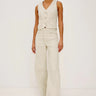 Rails La Jolla Vest in Ecru Railroad Stripe