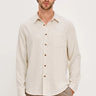 Rails Men Runson Shirt in Cream Heather