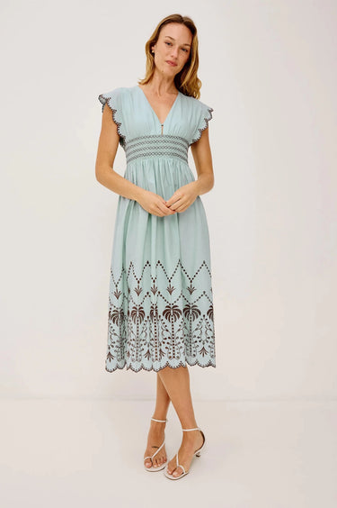 Rails Roxanne Dress in Ocean Palms Embroidery