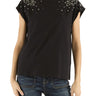 Ramy Brook Amelia Embellished Tee in Black